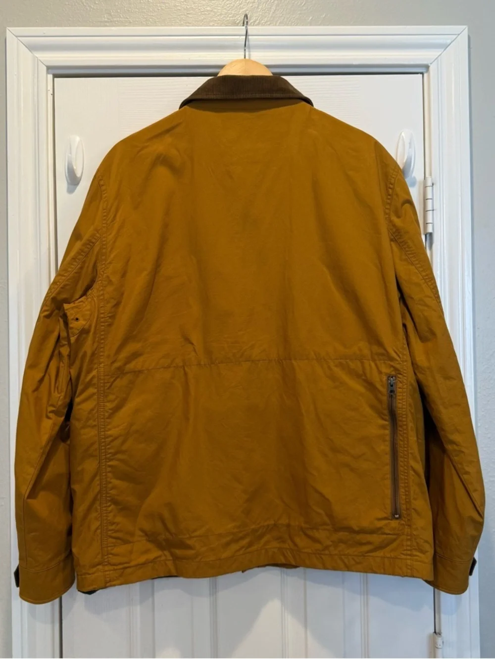 J.Crew Utility Jacket Kinloch Cloth Mens L Burnt Saffron Chore Barn Jacket Cord